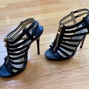 Black jimmy Choo zipper shoes